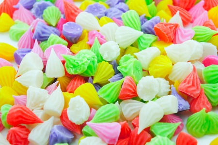 Colorful Aalaw candy, Thai dessert,の写真素材
