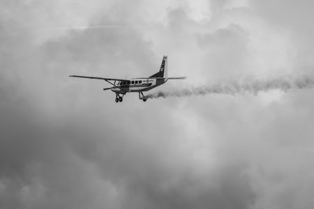 RAYONG , THAILAND- MAY 16 2015: Cessna 208 Caravan no.1918 of KASET , Bureau of Royal Rainmaking and...