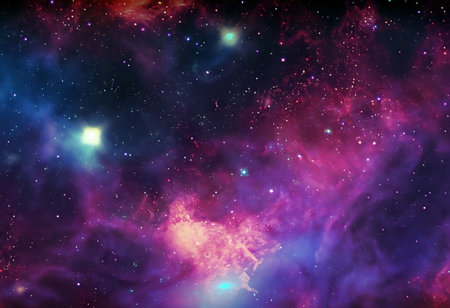 Nebula and stars in space. Eの素材