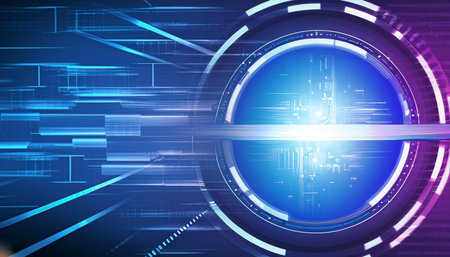 Abstract technology background. Vector illustration. Futuristic user interface. HUD element.の素材