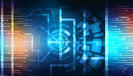 Abstract technology background. Futuristic interface. Vector illustration for your designの素材