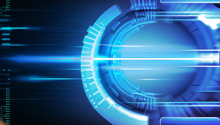 Abstract technology background. Futuristic user interface. Vector illustration for your designの素材