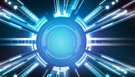 Abstract technology background. Futuristic interface. Vector illustration for your designの素材