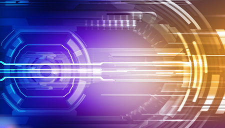 Abstract technology background. Futuristic interface. Vector illustration for your designの素材
