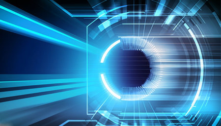 Abstract technology background. Futuristic interface. Vector illustration for your designの素材