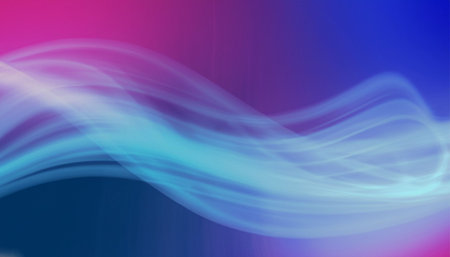 Abstract background with blue, pink and purple waves. Vector illustration.の素材