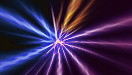abstract background with rays and bokeh, computer generated imagesの素材