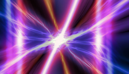 abstract background with rays and bokeh, computer generated imagesの素材