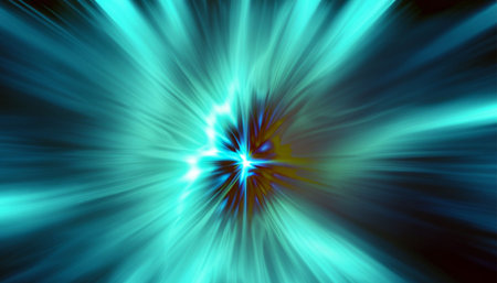 abstract background with blue and black rays of light from the centerの素材