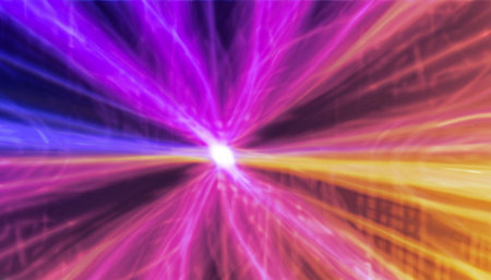 abstract background with magic light rays and blur bokeh effectの素材