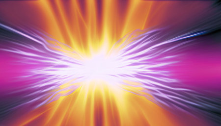 abstract fire background with rays of light and bokeh effectの素材