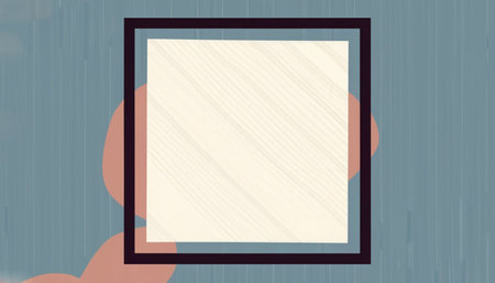 Empty frame on a wooden background. Vector illustration.の素材