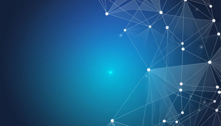 Abstract polygonal space low poly dark background with connecting dots and lines. Connection structure. Vector polygonal backgroundの素材