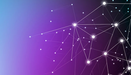Abstract polygonal space low poly dark background with connecting dots and lines. Connection structure. Vector science background.の素材