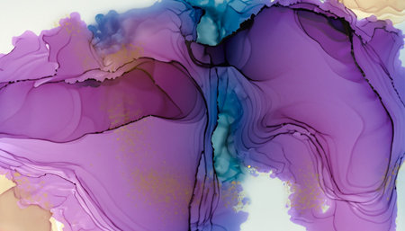 Alcohol ink abstract background. Fluid art for modern design.の素材