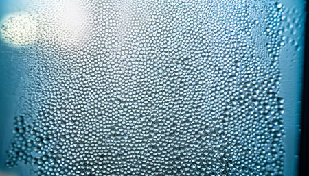 Water drops on the window. Drops of water on the glass.の素材