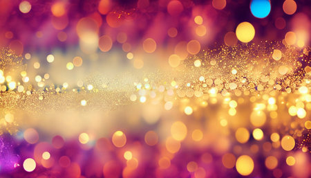 Abstract bokeh lights background. Christmas and New Year concept.の素材