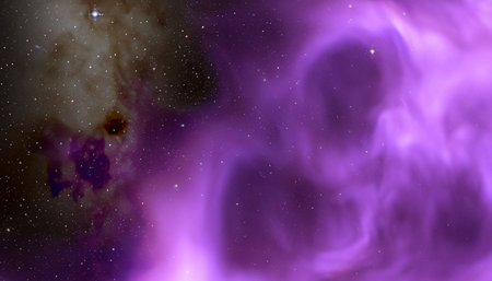 Star field in space a nebulae and a gas congestion.の素材