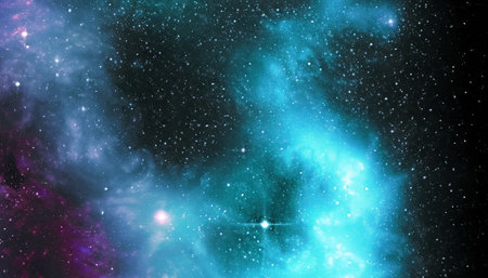 Star field in space a nebulae and a gas congestion.の素材