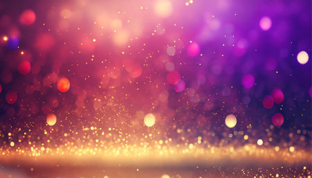 Abstract bokeh background. Festive background with bokeh defocused lights and starsの素材