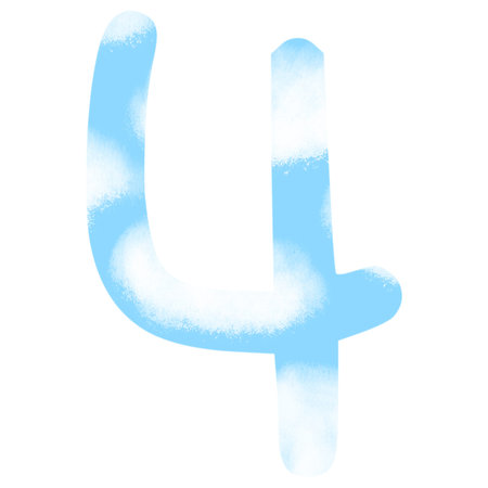 Alphabet watercolor, isolated on a white background, letter U
