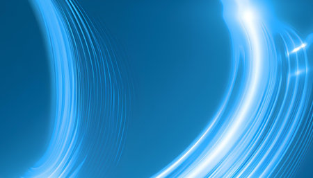 Abstract blue background with some smooth lines in it (see portfolio for more in this series)の素材