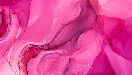 Abstract background of acrylic paint in pink tones. Liquid marble texture.の素材