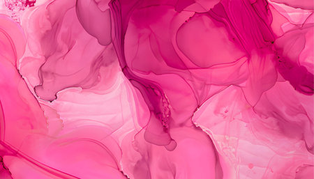 Abstract pink marble texture background. Alcohol ink technique. Fluid art.の素材