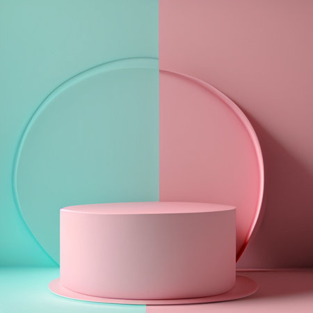 Abstract minimal scene with geometrical forms. 3d render background designの素材