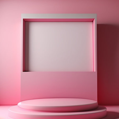 Abstract scene podium mockup for presentation in minimalism style. 3d renderの素材