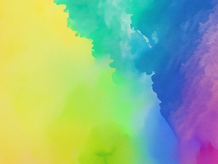 Abstract watercolor background. Digital art painting. Colorful gradient.の素材