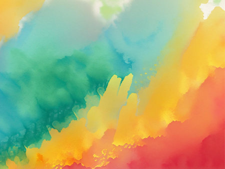 Abstract watercolor background. Digital art painting. Colorful texture.の素材