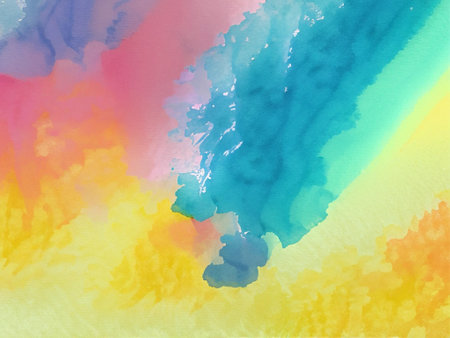 Abstract watercolor background. Digital art painting. Colorful design.の素材