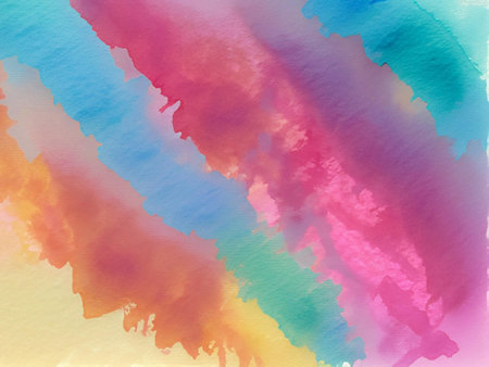 Abstract colorful watercolor for background. Digital art painting. Texture paper.の素材