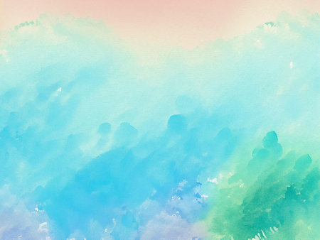 Abstract colorful water color for background. Digital art painting. Illustration.の素材