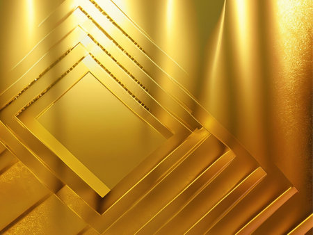 Abstract golden background. 3d illustration. Can be used as a templateの素材