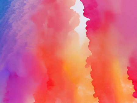 Abstract colorful watercolor for background. Digital art painting. Texture paper.の素材