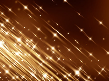 abstract golden background with some smooth lines in it and some sparklesの素材