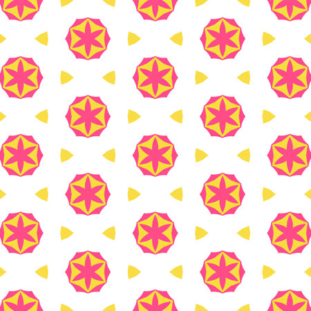 Seamless vector pattern with decorative elements. Print. Repeating background. Cloth design, wallpaper.の写真素材