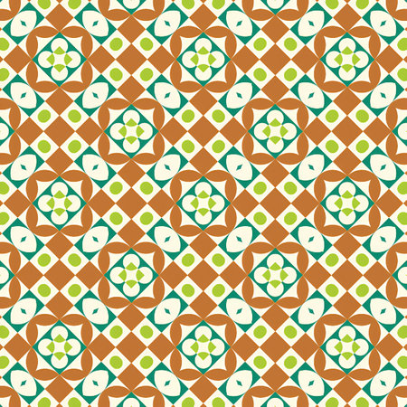 Seamless pattern with arabic geometric ornament. Vector illustrationの写真素材
