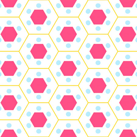 Seamless geometric pattern with hexagons. Vector illustration for your designの写真素材