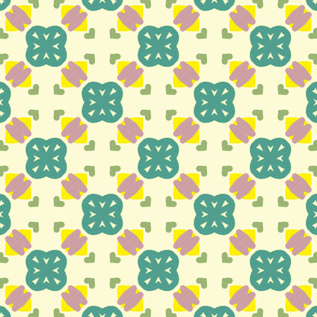 Seamless vector pattern. Decorative geometric background. Can be used for wallpaper, pattern fills, web page background,surface textures.の写真素材