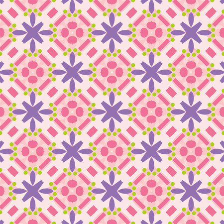 Seamless background pattern. Abstract geometric pattern with decorative elements.の写真素材