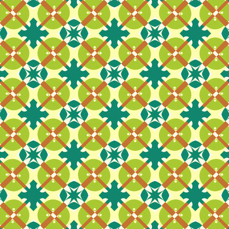 Seamless pattern with abstract geometric ornament. Repeating background textureの写真素材
