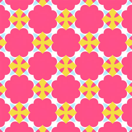 Seamless pattern with abstract geometric ornament. Vector illustration. Ideal for printing onto fabric and paper or decoration.の写真素材