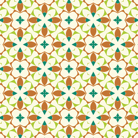 Seamless pattern illustration in traditional style - like Portuguese tiles.の写真素材