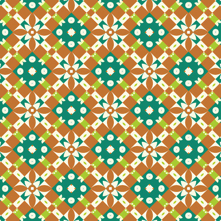 Seamless pattern with geometric ornament. Vector illustration.の写真素材