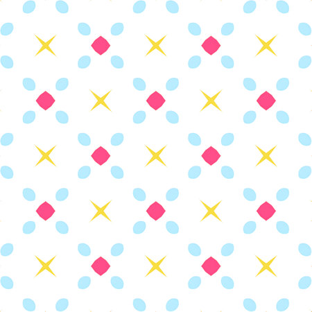 Seamless geometric pattern. Abstract background with blue and pink circles.の写真素材
