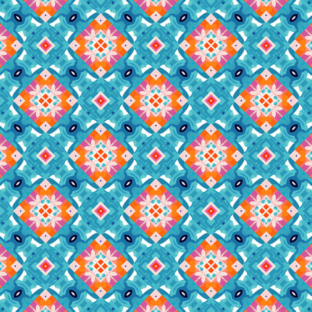 Seamless geometric pattern in ethnic style. Aztec style. Vector illustration.の写真素材