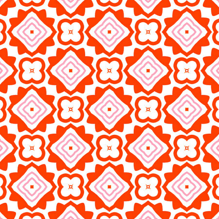 Seamless pattern with abstract geometrical ornament. Vector illustration.の写真素材